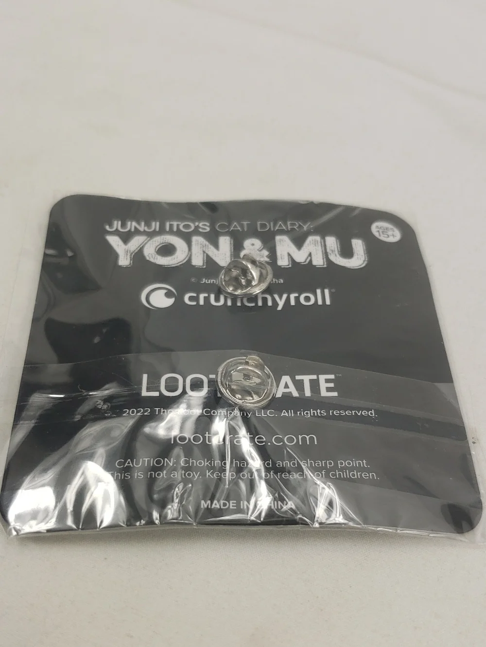 Loot Crate crunchyroll Junji Ito's Cat Diary: Yon & Mu Pin NWT